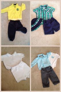 Carter's Baby Boy Oufits Hats Lot of 10 Clothes Size 9 12 Months Bonus