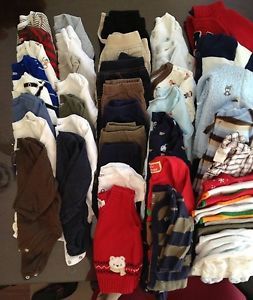 Huge 49 Piece Lot Baby Boy Newborn 0 3 Months Fall Winter Clothing Gap