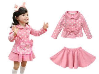 Baby Kid Coat Top Skirt Dress 2 Piece Outfit Set Sz 3 4 Beauty Clothing Costume