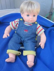 American Girl Bitty Baby Twin Boy Doll Blonde Hair Blue Eyes w Clothes