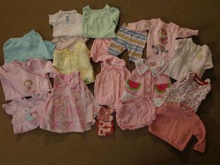Lot 19 Piece Baby Girl 3 6 Months Spring Summer Clothes