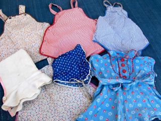 Vintage Antique Baby Clothes Lot Infant 30's 40's 40s Estate Romper Gown Doll HM