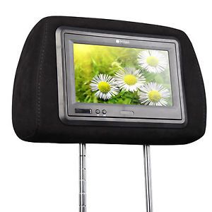 L0260 7" Black LCD Pair Moquette LCD Car Wide Sccreen Headrest TV Monitor