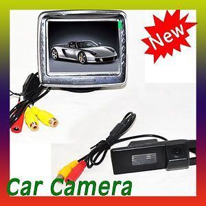 Car Backup Camera 3 5'' LCD TFT Rearview Monitor for Opel Vectra Astra Black