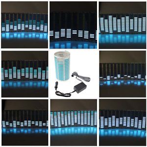 80 19cm Sound Music Activated Car Stickers Equalizer Glow Blue Light 12V LED New