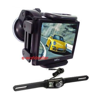 3 5" Monitor Wireless Car Rearview Reversing Camera Kit with Car Holder