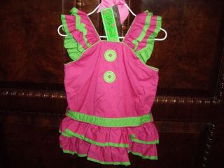 Toddler Girls Size 2T 3T Mud Pie Baby Little Sprout Rumba Dress Hot Pink
