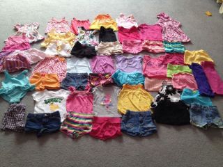 50pc Lot Baby Girls Summer Clothes Outfits Size 12M EUC