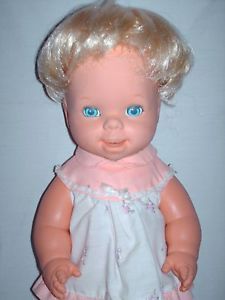 Vintage 1971 15" Mattel Tearful Baby Tender Love Face Changes Original Clothes