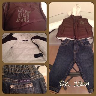 Calvin Klein Boys Sweater Jacket Jeans Denim Baby Toddler Infant
