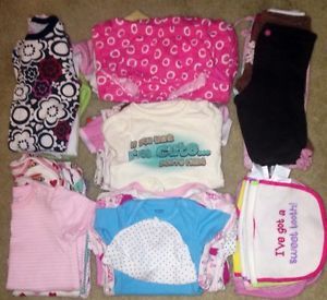 Infant Baby Girl Clothes Lot Size 3 6 Months Spring Summer 55 Pcs