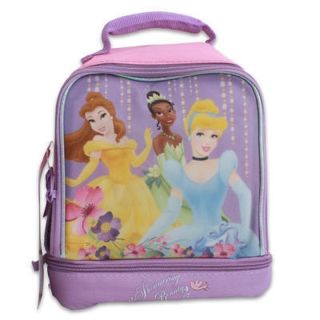 Lunch Bag 2 Compartments Disney Princesses Belle Tiana Cinderella New
