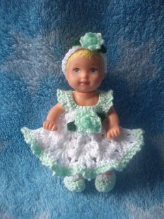 Dress Panties Shoe Hat Handmade Crochet Clothes Barbie Baby Krissy 2 5 Doll Toys