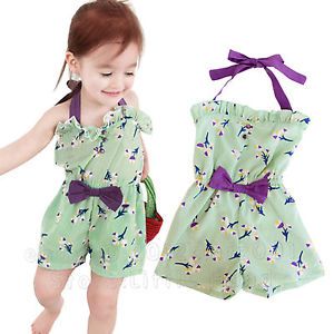 Girls Baby Ruffle Romper Pants Summer Bloomers One Piece Pants Clothes Size 0 3T