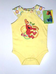 Sesame Street Elmo 2 Piece Set 3 6M Infant Baby Clothes Girl Boy