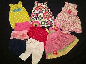 10 Piece Baby Girl Toddler Spring Summer Clothing Lot Size 18 Months