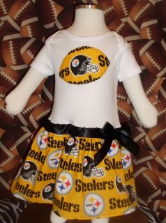 Pittsburgh Steelers Infant Baby Girl Dress Sizes 0 12 Months