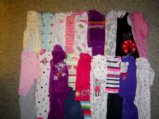 26 Piece Baby Girl Winter Clothes Lot 9 12 Months Sets One Piece Sleepers