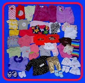 41 Piece Baby Girl Newborn Winter and Spring Clothes Lot 13