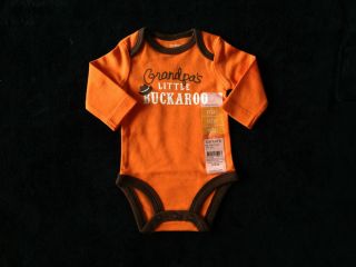 Carter's Newborn Baby Boys Orange Grandpa Bodysuit Outfit Fall Clothes Cute