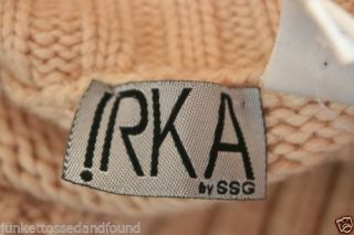 187 Irka by SSG Women's Beige Tan Turtleneck Sweater Silk Cashmere Knit Sz M