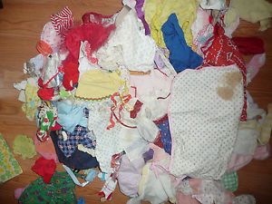 Huge Lot of Vintage Baby Doll and Barbie Clothing Old Mixed Various Sizes