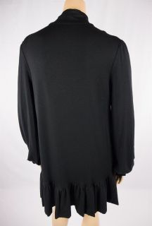 Joseph Ribkoff Black Evening Cocktail Dress Long Sleeve Jersey Knit Sz 8