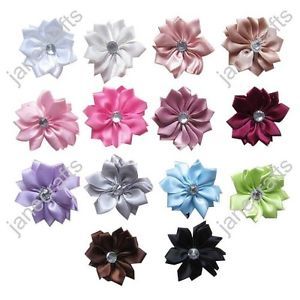 12 2 inch Mini Baby Toddler Toddler Flower Clips with Beads for Shoes Hats Hair