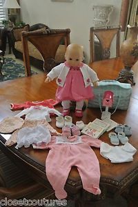 American Girl Bitty Baby Huge Lot Blonde Doll Clothes Diaper Bag Books More