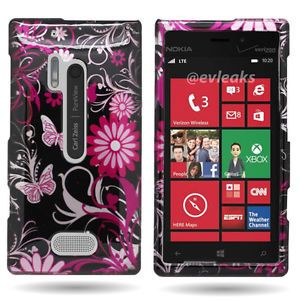 Pink Butterfly Nokia Lumia 928 Case Phone Cover Accessory Verizon