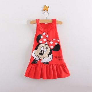 Retail 2013 Kids Girls Clothes Cute Mickey Mouse Minnie Dress 2 Colors