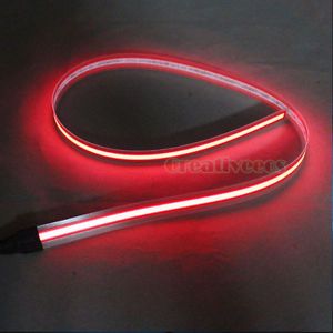 Red 60cm DIY Motorcycle Car Glow Interior LED El Wire Strip Light Drive Set