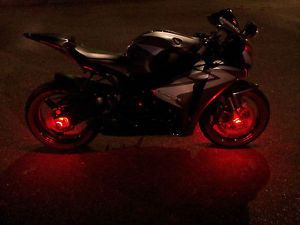 2 Red LED Motorcycle Wheel Pod Light Neon Glow Accent Cycle Bike Kawasaki Moto