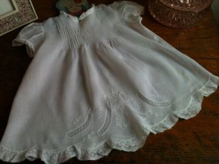 Vintage Feltman Brothers Baby Girls White Batiste Easter Baptism Heirloom Dress