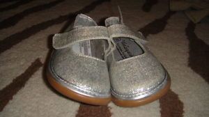 New Wee Squeak Baby Sz 5 Silver Glitter Shoes