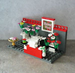 Sale Custom Lego Flower Shop Store Cash Register Miniature for Minifigs Toys