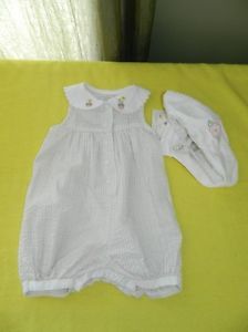 Baby Girl Carter’s One Piece Romper Outfit w Hat Size 3 6 Months New Must See