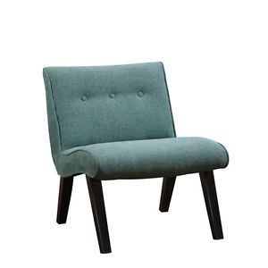 Modern Retro Style Aqua Color Armless Accent Chair New