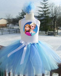 Frozen Tutu Dress Birthday Costume Disney Anna Elsa Olaf Princess