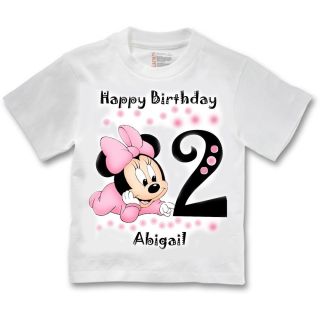 Minnie Mouse 2nd Birthday Girl T Shirt Personalized Name
