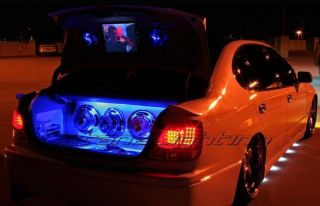 6ft 12V RGB LED Car Interior Under Dash Trunk Stereo Sub Box Truck Bed Light 2M
