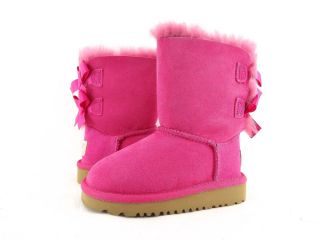 Toddlers Shoes UGG Australia Toddler Bailey Bow Doube Ribbon Boots Cerise