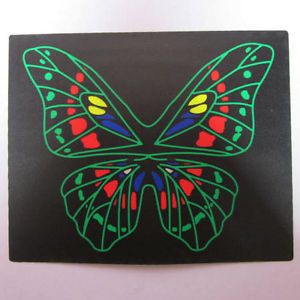 6 3" New Green Butterfly Car Sound Music Activated Equalizer Light Sticker Kit