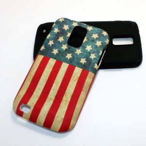 2 in 1 Hybrid Case American Flag for Samsung Galaxy s II T Mobile T989