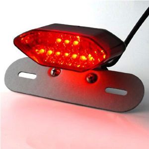 Red Motorcycle ATV LED Turn Signal Tail Brake Light License Plate Holder