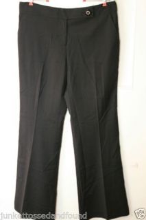 Tory Burch Womens Black Wool Stretch Dress Pants Slacks Sz 12 34 Ins C157