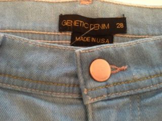 Genetic Denim Sz 28 $170 "Lost Boy Shorts" Boy Fit Cut Off Shorts Light Wash