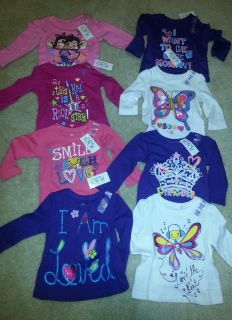Lot of 8 Brand New with Tags Infant Girls Children's Place Shirts 6 9 Months