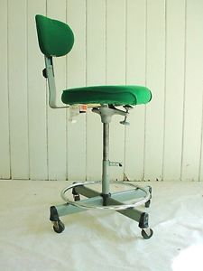 Vtg Industrial Cramer Adjustable Swivel Drafting Stool Desk Chair Machine Age