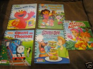 Lot of 5 Story Reader Video Books Dora Scooby Thomas Train Elmo Learning Child
